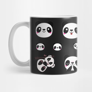 Panda Bear 7pk Stickers Collection Mug